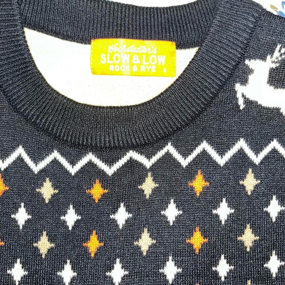 Hochstadters Black And Gold Crewneck Sweater Rock And Rye Whiskey, Slow And Low View 4